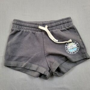 Ron Jon Surf Shop Kids Sweat Shorts Dark Gray Fleece Rolled Hem Size S OD-8344